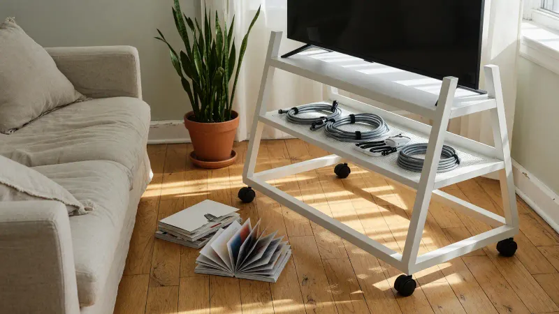 The $150 Rolling TV Stand Is in Stores Now.