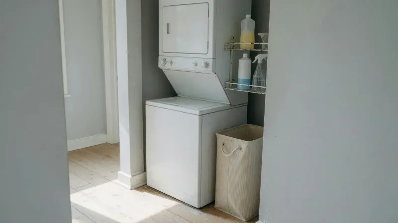 The Laundry Gap Is 8 Inches. The Hamper Is 7.5.